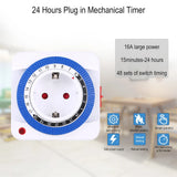 Temporizador de 24 horas para UE/EE. UU., enchufe con temporizador, conexión a tierra mecánica, programable, con cuenta regresiva inteligente, interruptor de bucle, apagado automático