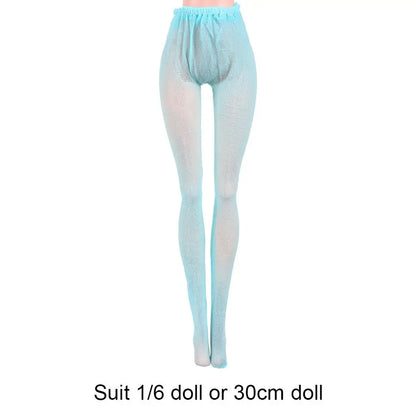 Mini Elastic Leggings Doll Silk Stockings Dolls Pantyhose Colorful Pantyhose Bottoms Socks Miniature Clothes Suits 1/6