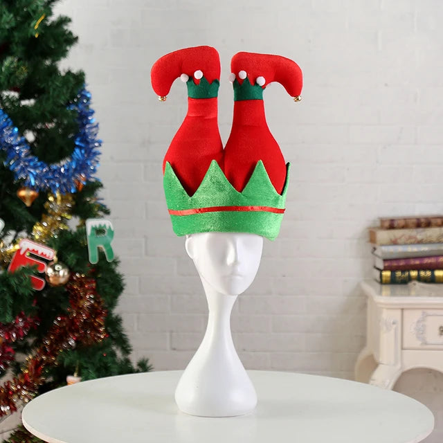 Cute Cartoon Stripes Hat for Christmas, Plush Elf Santa, Creative Türkiye Hats, Xmas Party Ornament, Decoration Props, New Year 