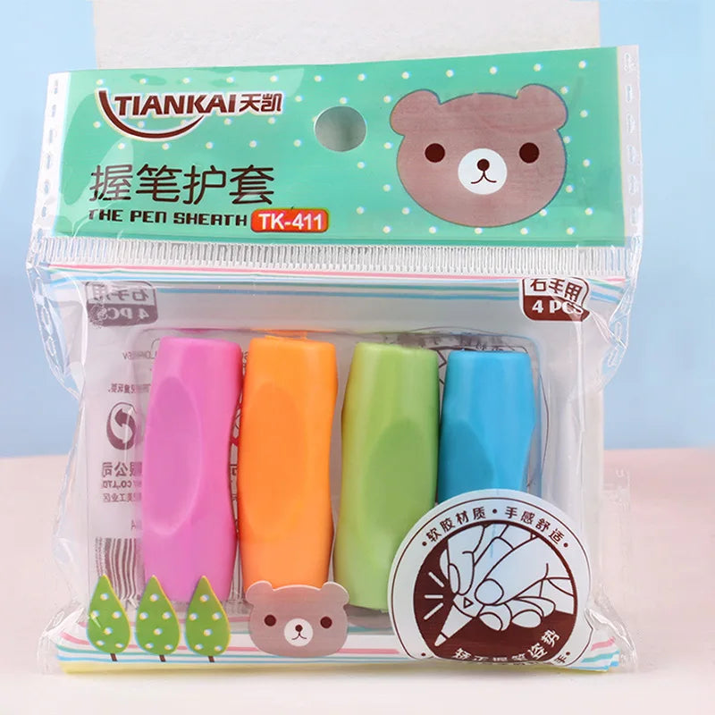 4Pcs/lot Primary Student Learning Partner Children Student Stationery Pencil Holder Exerciser Correct Pen Holder Posture Hold
