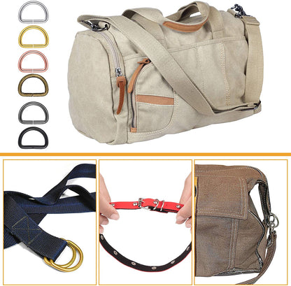 10pcs Metal D Ring Heavy Duty Strong Webbing Dee Ring Buckle for Bag Strap Belt Purse DIY Bag Accessories