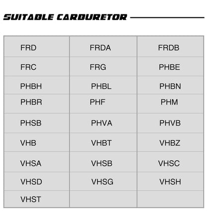SCL Racing - Juego de 10 surtidores principales de carburador con rosca M6 de 6 mm (n.° 66-n.° 155) para inyectores Dellorto PHBH PHBL FRD PHF VHB VHSH (nuevos)