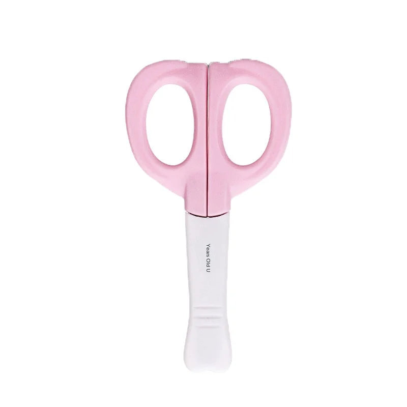 Students Scissors Art Scissors Safety Manual DIY Tools Cartoon Puzzle Cutting Paper-Cut Scissors School Kids Supplies
