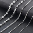 Colar de Aço Inoxidável para Homens e Mulheres, Cor Prata, O Shape Chain, New Fashion Jewelry, 1.6mm, 2.4mm, 3mm, 4mm, 5mm