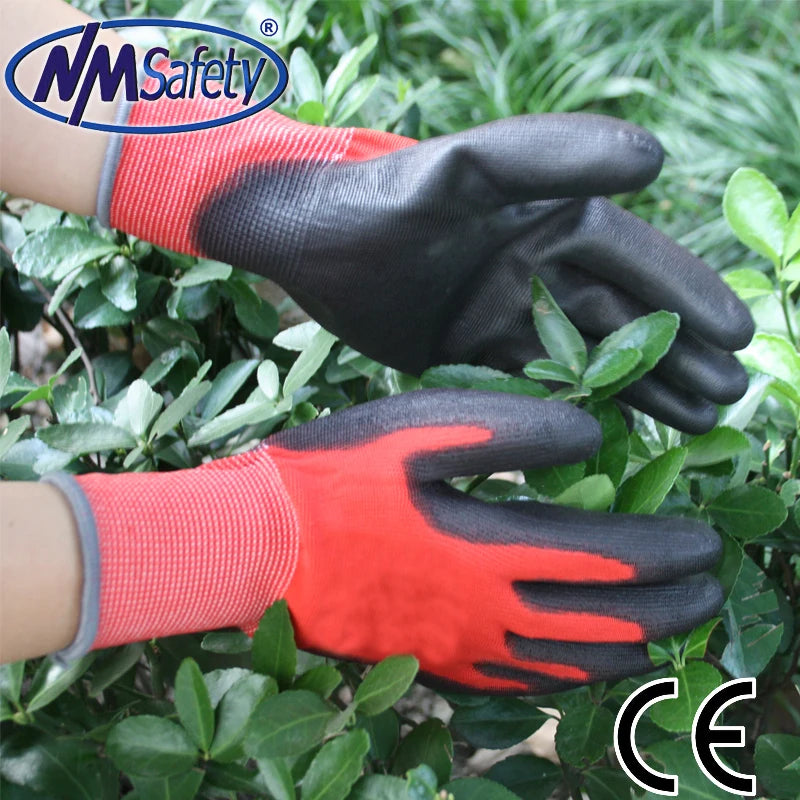 24Pieces/12Pairs Professional Working Protective Gloves For Men Construction Women Garden Nylon Running Glove Obtained CE EN388.
