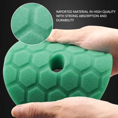 (Bulk Sales) SPTA 3"(80mm)/5"(125mm)/6"(150mm) Hex-Logic Car Sponge Polishing Buffing Pads For DA/RO/GA Auto Buffer Polisher