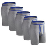 5Pcs Set Long Boxer Men Underwear Male Underpants Panties Sexy Clavin Underware Calzones BoxerShorts Boxer Shorts Homme Trunk