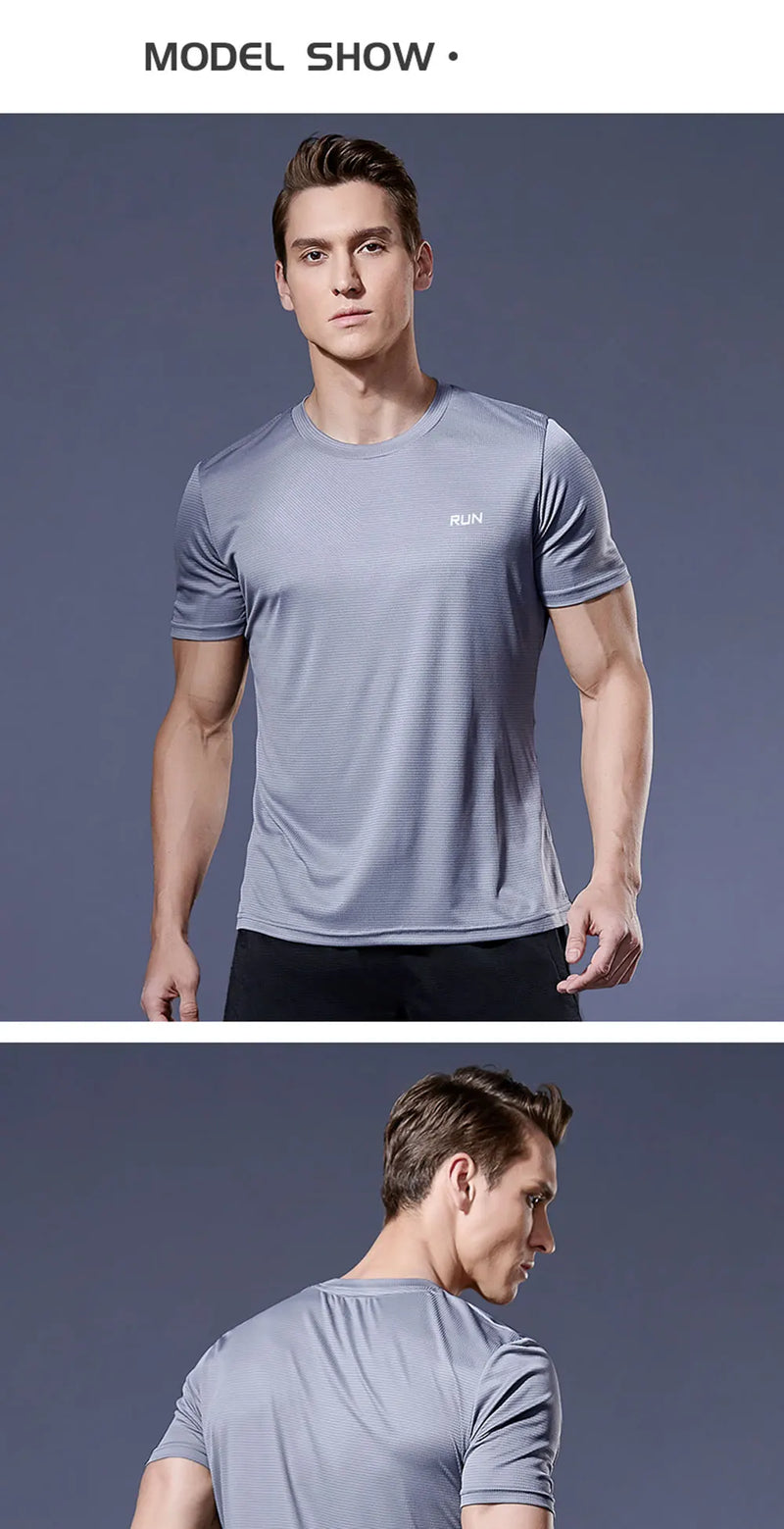 Multicolor Summer Short Sleeve Sport Shirt High Quality Gym Clothing Men Jersey Fitness Shirt Trainer Running T-Shirt Sportswear