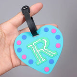 Newest Cute 26 Letters Luggage Travel Accessories Tag Silica Gel Suitcase ID Addres Holder Baggage Boarding Tag Portable Label