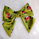 Girls' Wide-Brimmed Mickey Bow Hairpin, All-Match Minnie Hairpin, Handmade Fabric, Spring Clip, Cute Girls' Accessories, New 
