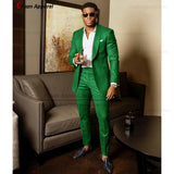 Blue Shawl Lapel Suit Male 2 Pieces Tailored Groom Wedding Suits Tuxedo Best Man Blazer Pants Trendy Fashion Marriage Costume