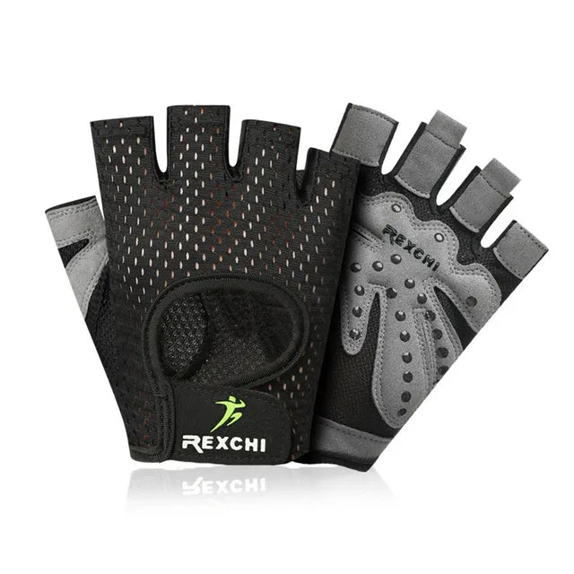 Professional Gym Fitness Gloves Power Weight Lifting Women Crossfit Workout Bodybuilding Half Finger Hand Protector 