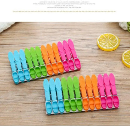 24Pcs High Quality Laundry Clothespins for Towels Socks Clips for Bed Sheet Hangers Racks Clip Clothes Pin Kitchen Home Supplies