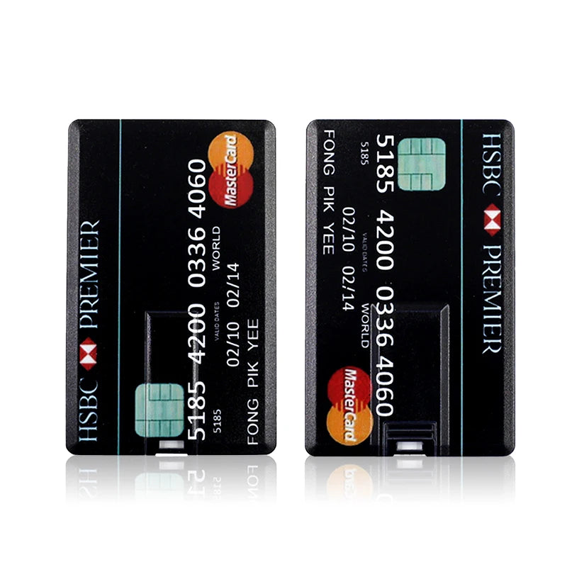 USB Flash Drive High Speed ​​Bank Credit Card Pen Drive 4GB 8GB 16GB Pendrive 32GB 64GB Memory Usb Stick Flash Drive 128GB