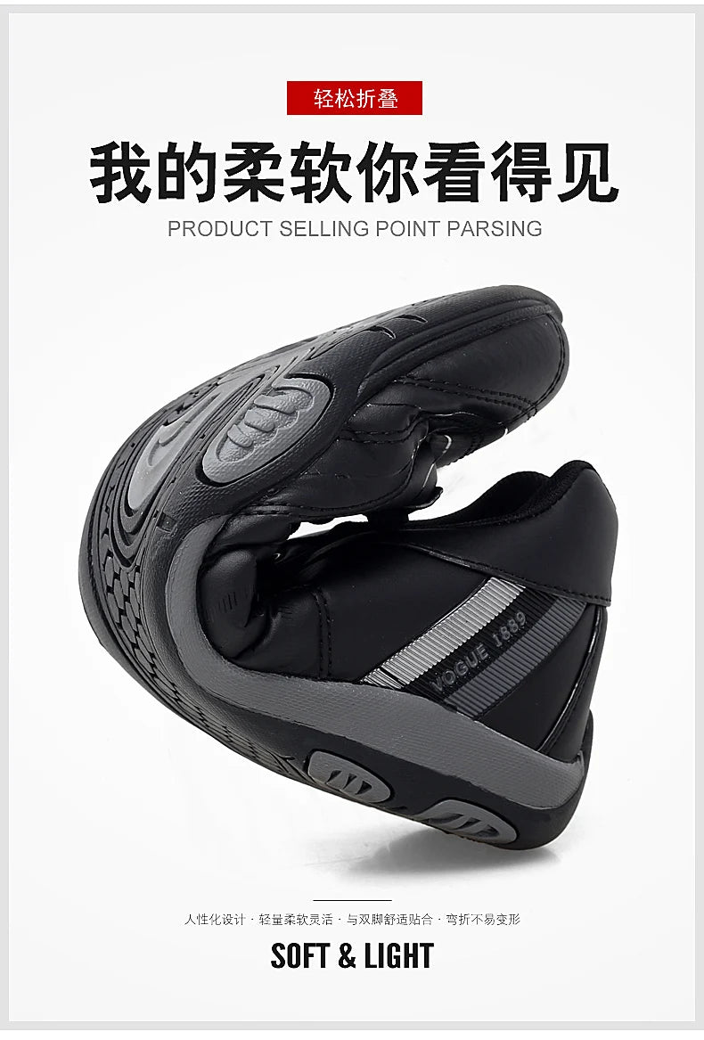 Men's Sports Shoes Leather Waterproof Running Sneakers Luxury Walking Gym Shoes Man Non-slip Training Sneakers Flat Shoes Tennis