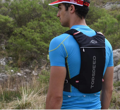 Mochila ultraligera de 5 l para correr en senderos al aire libre, chaleco de hidratación para correr, bolsa transpirable para ciclismo de maratón, botella de agua de 500 ml.