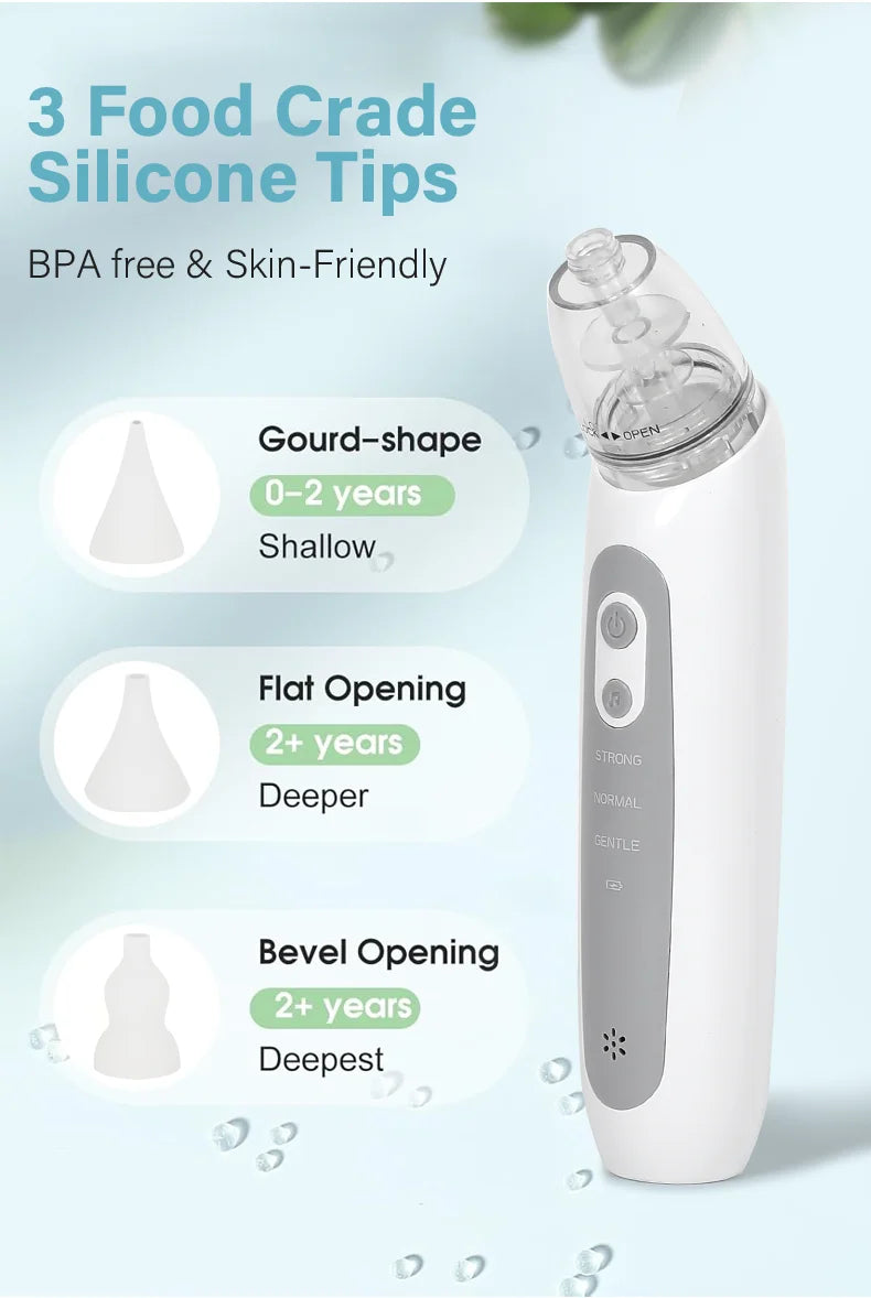 2025 New Pattern Baby Electric Nasal Aspirator, Charging Version, Newborn Baby Nasal Aspirator Sucks Out Mucus to Prevent Nasal Congestion