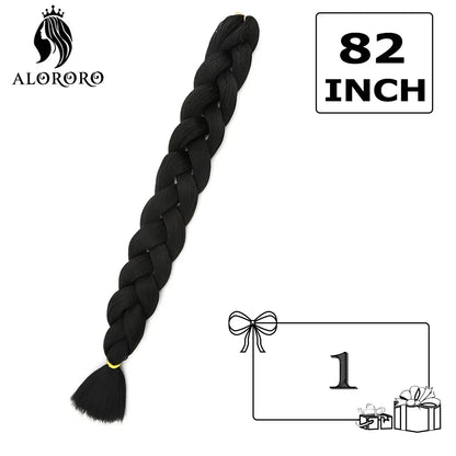 Alororo sintético jumbo trança cabelo 82 Polegada africano falso cabelo de alta temperatura fibra trança extensões de cabelo para mulher