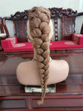 Rabo de cabelo com trança 75cm textura afro kinky straight