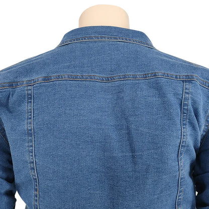 Plus Size Sets Clothing Women Two Piece Set Fall Outfits Long Sleeve Denim Coat and Jeans Stacked Pant Dropshipping Wholesale