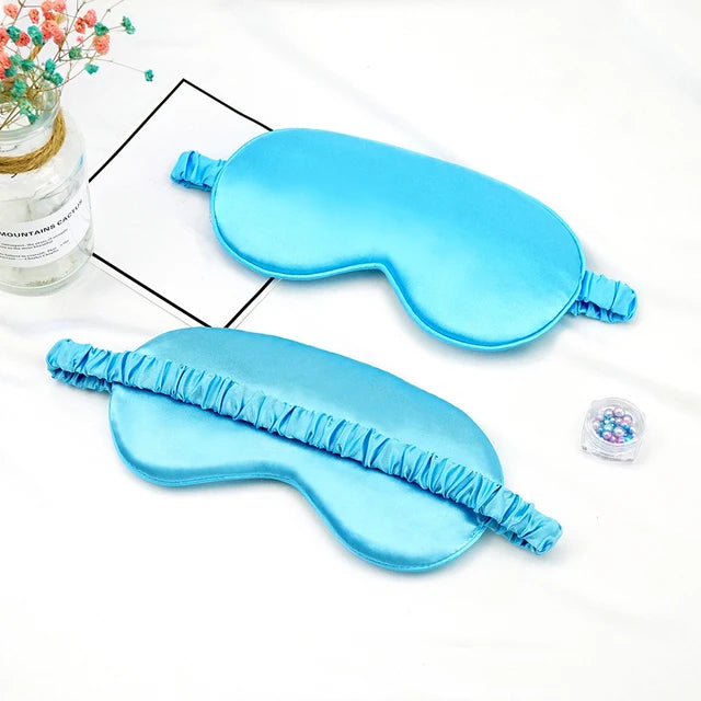 Imitado Silk Eye Patch para Viagem, Sombreamento Máscara de Olho do Sono, Eye Patch, Relaxar Eyeshade Capa, Escudo do Dormir Saúde, Eye Care Tools