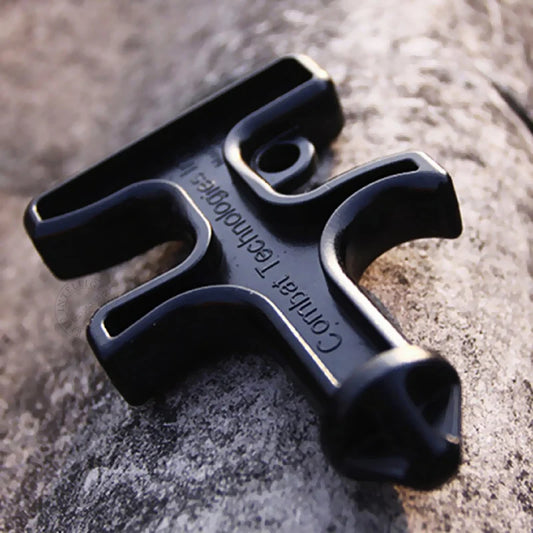 Self-Defense Keychain Stinger Drill Protection Tactical Security Outdoor Tool Black Nylon For Men Women