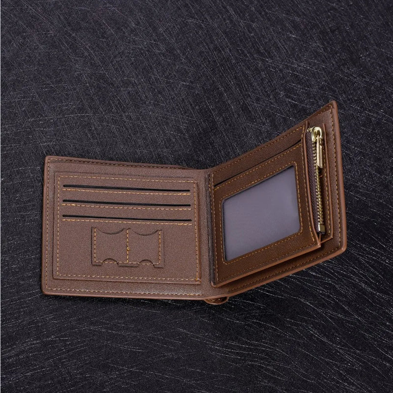 Engraved wallets for men Picture Wallet Trifold Short Ultra-thin Fashion Young Leather Wallet Money Clip Custom Photo Gift