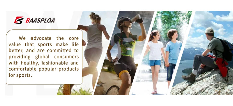 Baasploa Men's Anti-Skid and Wear-Resistant Hiking Travel Shoes Fashion Waterproof Outdoor Sneaker Comfortable Male Sport Shoes