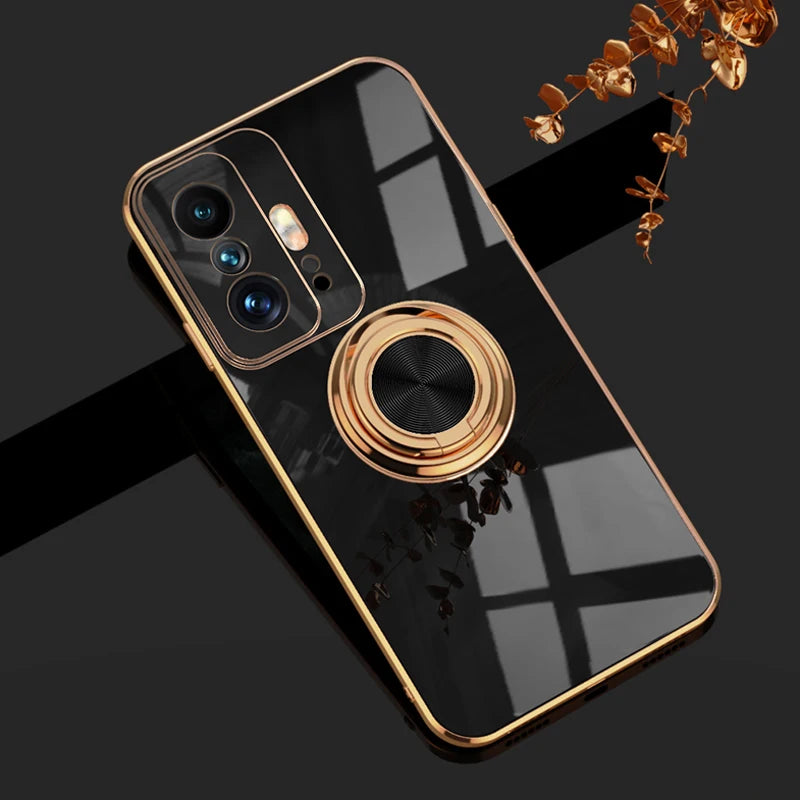Luxury Plating Silicone Case For Xiaomi Mi 13T 13 11T 12T Mi11T 14 Mi14 Mi11T Mi12T Mi13T Full Protective Cover With Ring Holder