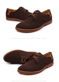 2024 Spring Suede Leather Men's Oxford Casual Shoes Classic Sneakers Comfortable Footwear Dress Shoes Large Size Flats