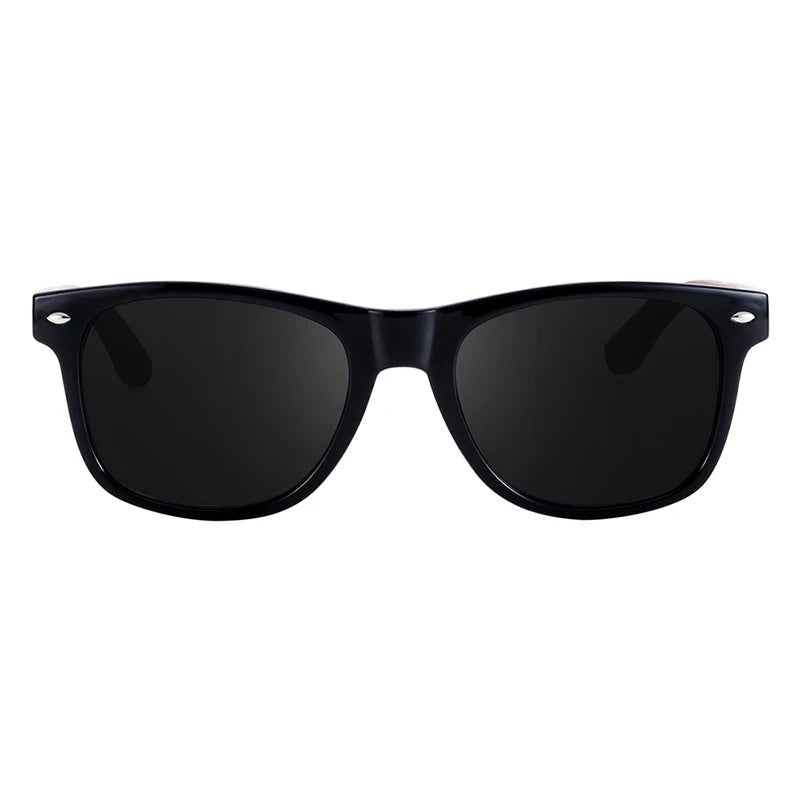 BARCUR Black Walnut Wood Sunglasses for Man Polarized High Quality Sqare Sun Glasses Men UV400 Eyewear Accessory Original Box
