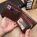 Engraved wallets for men Picture Wallet Trifold Short Ultra-thin Fashion Young Leather Wallet Money Clip Custom Photo Gift