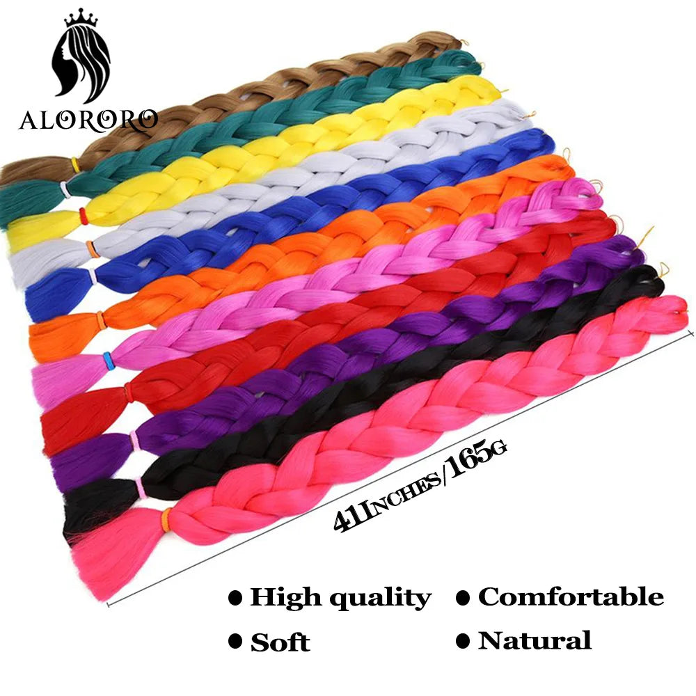 Alororo sintético jumbo trança cabelo 82 Polegada africano falso cabelo de alta temperatura fibra trança extensões de cabelo para mulher