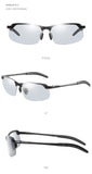 Fashion Half Frame Photochromic Sunglasses Men Women Classic Chamelon Polarized Sun Glasses Male Vintage Fishing Driving Shades