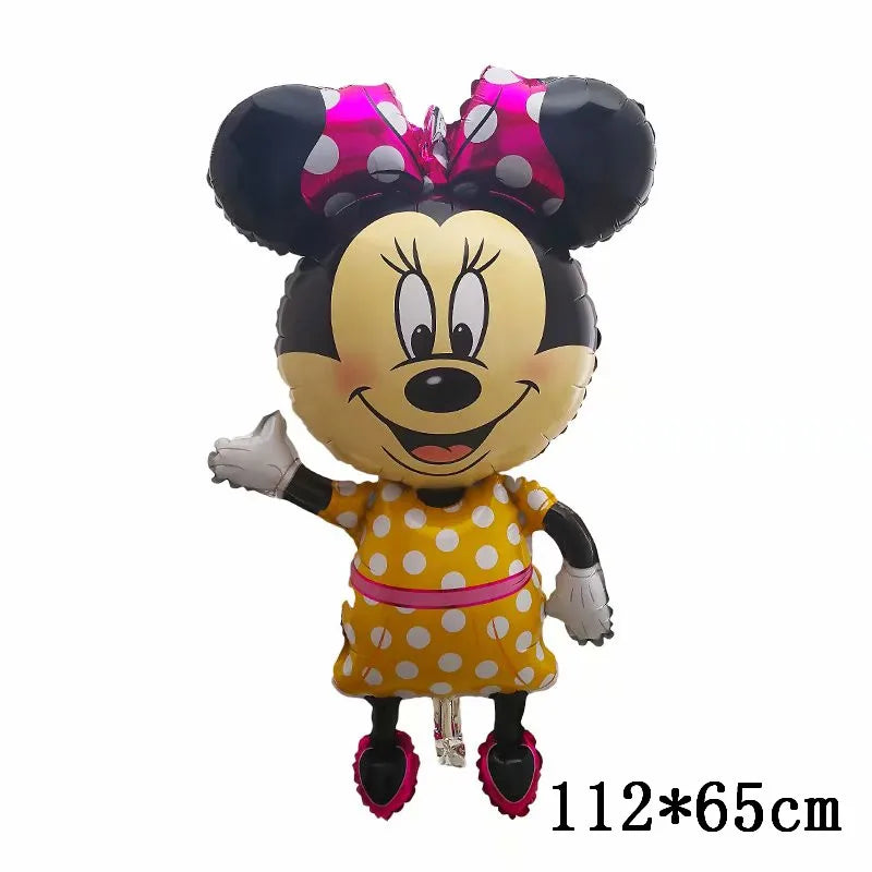 Globos gigantes de Mickey y Minnie Mouse, dibujos animados de Disney, globos de aluminio, baby shower, decoraciones para fiestas de cumpleaños, juguetes clásicos para niños, regalo de globo aerostático 