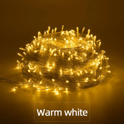 Luzes de natal 5m 10m 20m 30m 50m 100m led string luz de fadas 8 modos luzes de natal para festa de casamento luzes do feriado