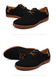 2024 Spring Suede Leather Men's Oxford Casual Shoes Classic Sneakers Comfortable Footwear Dress Shoes Large Size Flats