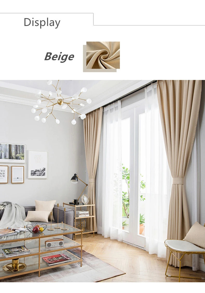 310cm Height Custom Made window 80% blackout curtain thickened cotton linen cutains for living room bedroom luxury curtains