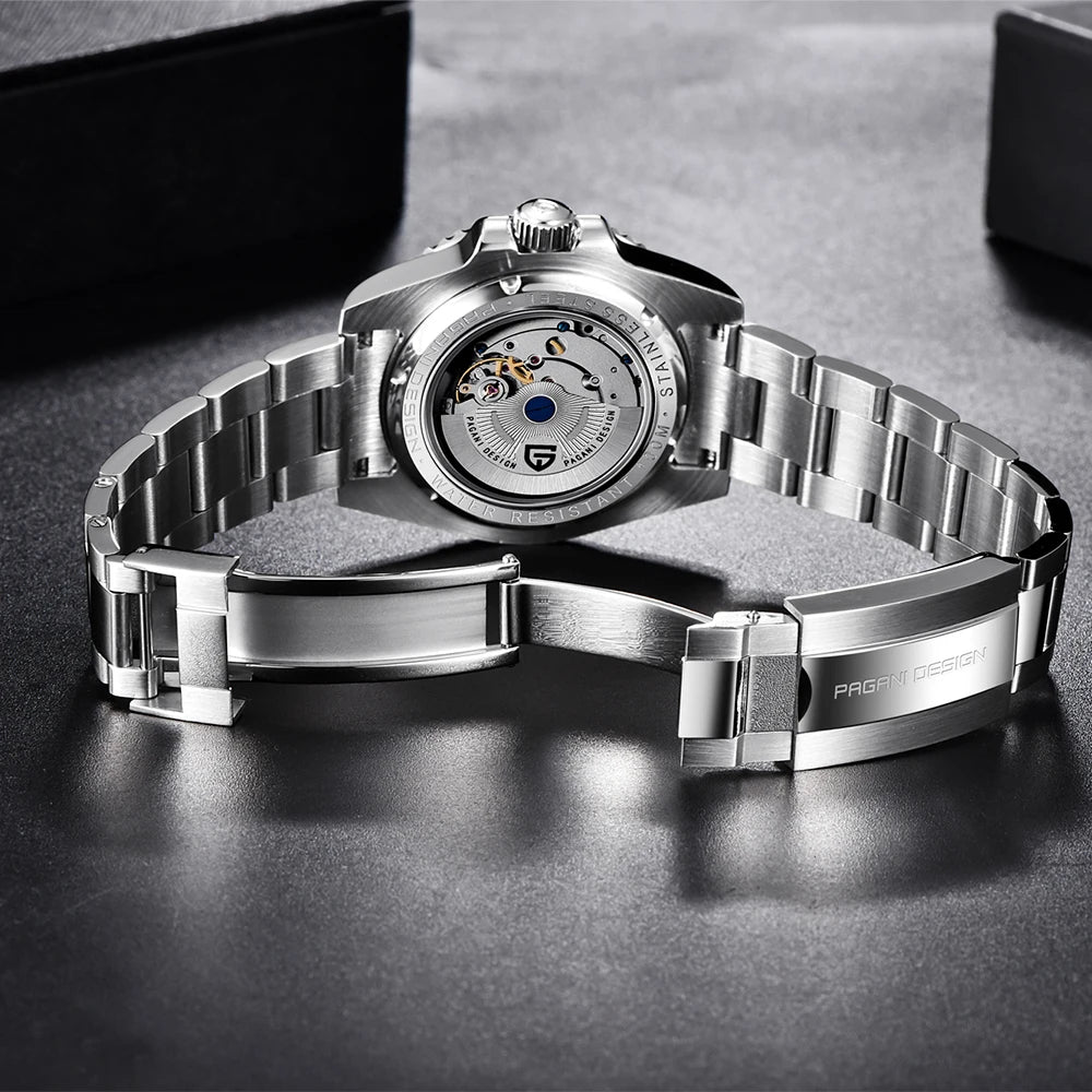 Relógio Masculino Mecânico de Luxo PAGANI DESIGN 2026 – Aço Inoxidável, Função GMT, Vidro de Safira – Marca de Alto Padrão