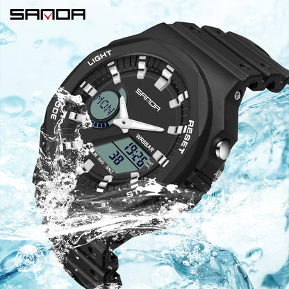 SANDA Outdoor Sports Watches Men Ms LED Digital Watches Military Waterproof Date Electronic Watch Boy Girl Relogio Masculino