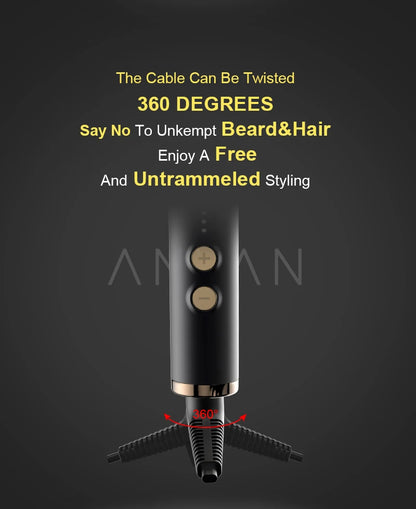 ANLAN Beard Hair Straightening Brush Hot Heated Comb Men Beard Multifunctional Straightener Ceramic Comb Quick Hair Styler
