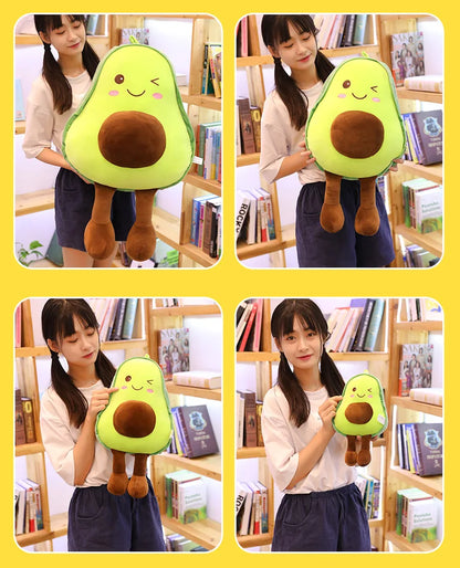 30 45 60CM Cute Avocado Stuffed Plush Pillow Toys Kids Filled Doll Fruit Cushion Soft Plush Doll Toy Baby Girl Birthday Gift
