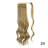 32inches Synthetic Ponytail Hair Extension Clip in Fake Wig Hairpiece Blonde Wrap Around Pigtail Long Smooth Overhead Pony Tail