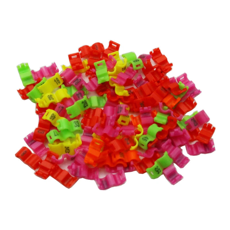 20Pcs Canary Clip Ring Bird Pigeon Small Parrot Leg Rings Birds Foot Rings Bird Clip Ring Inner diameter 2.7mm 3mm 4mm 4.5mm 5mm