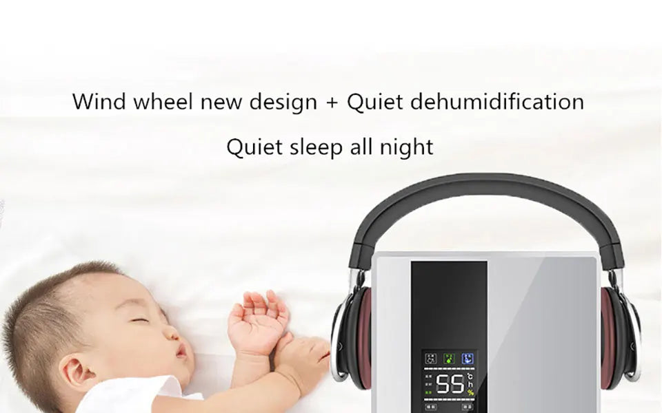2.2L Intelligent Remote Dehumidifier Air Dryer Purifier Humidity-control Defrost Automatic Shut-down Moisture Absorption Machine