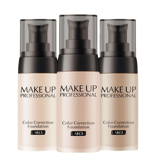 LAIKOU Base de Maquillaje Facial Líquida Base BB Corrector Hidratante Control de Grasa Blanqueador Resistente al Agua Maquillaje 40g