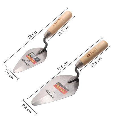 6/7 inch Construction Tools Putty Knife Brick Trowel Laying Carbon Steel Blade Pointing Plaster Tool Carbon Steel For Tiling