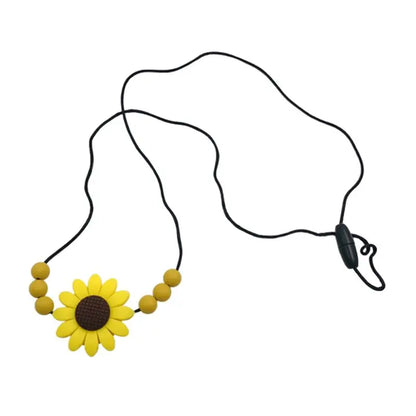 Collar sensorial para masticar, paquete de colgante de silicona para masticar, juguete de entrenamiento y desarrollo para bebés en dentición, autismo y ansiedad.