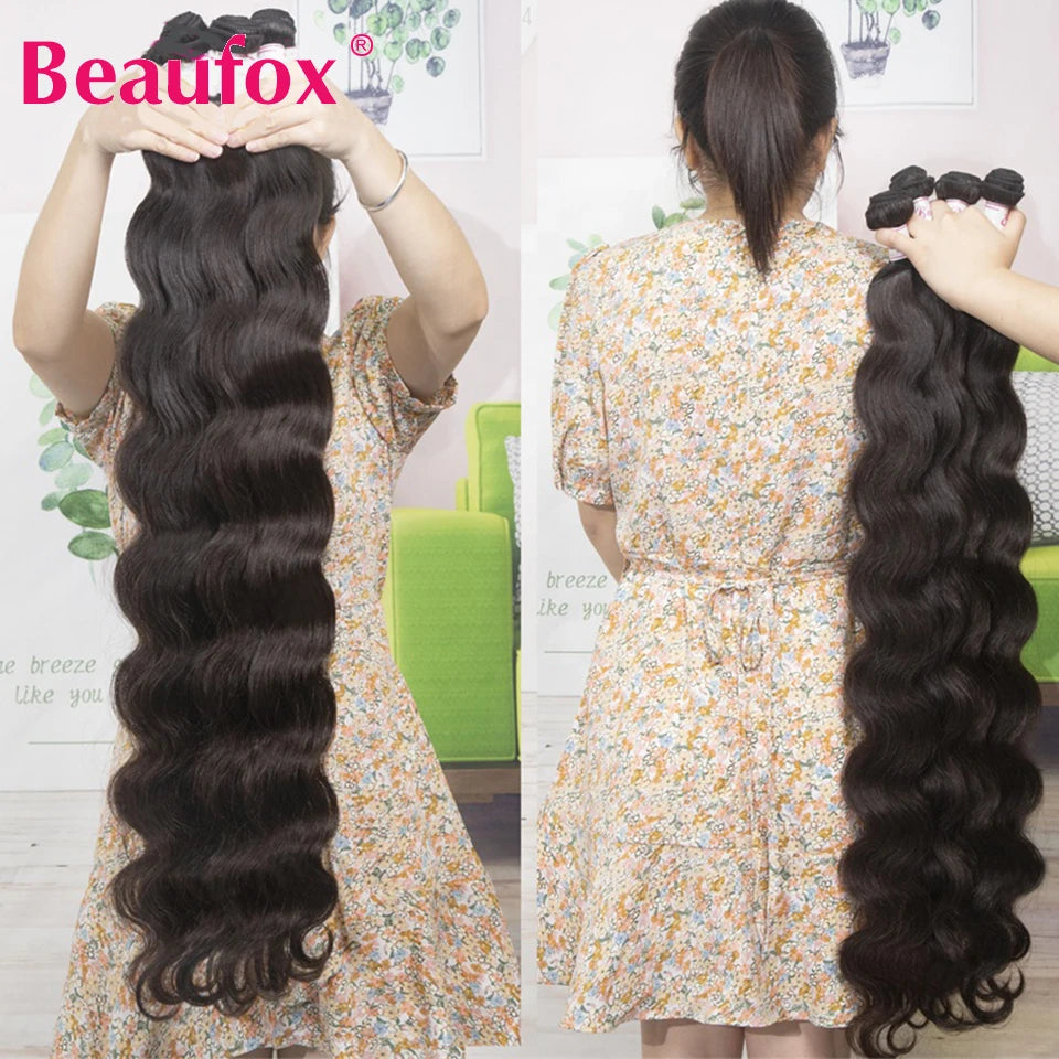 Kit de mechas de cabelo humano ondulado natural - ondas body wave