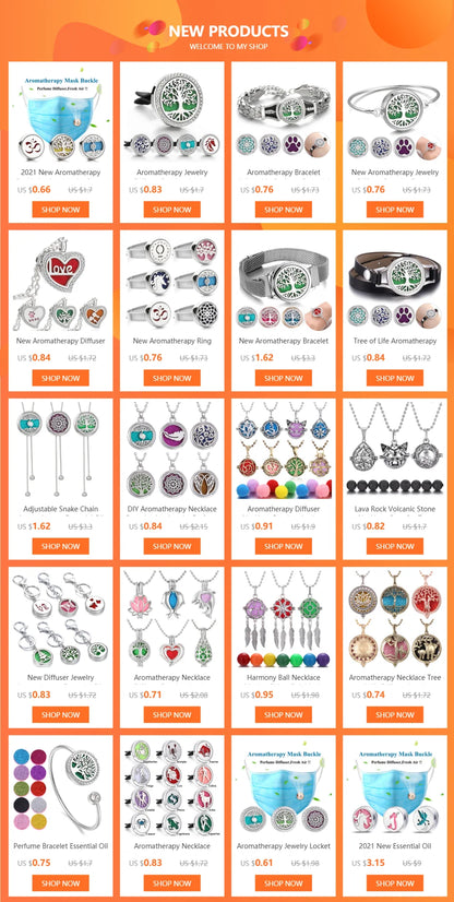 Stainless Steel Aromatherapy Necklace Diffuser Pendant Aroma Diffuser Locket Perfume Essential Oil Diffuser Pendant Necklace